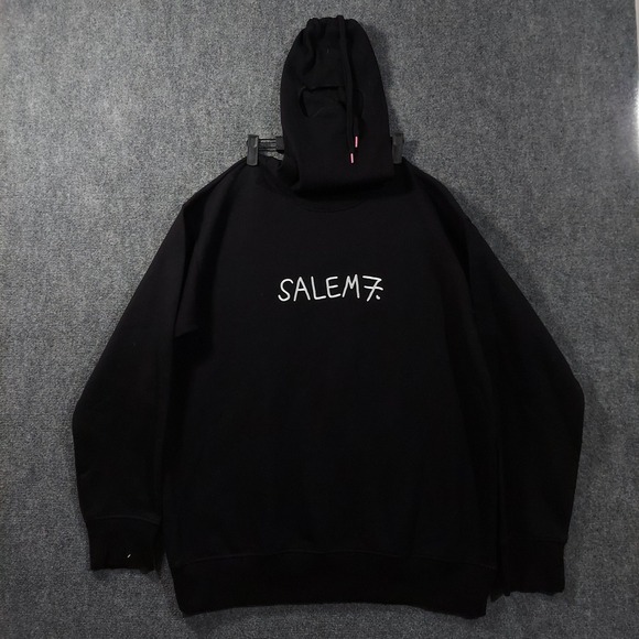 SALEM7 Other - SALEM7 Hoodie Mens XL Black Graphic Fleece Pullover Mask Hood Balaclava